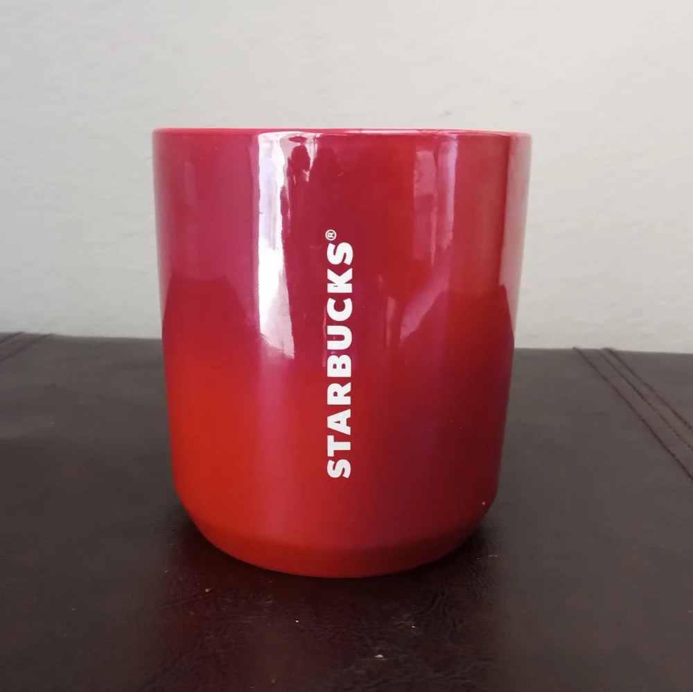 Starbucks Women's / Men's Shiny Ceramic Mug Size Small 8oz Red - Picture 2 of 5